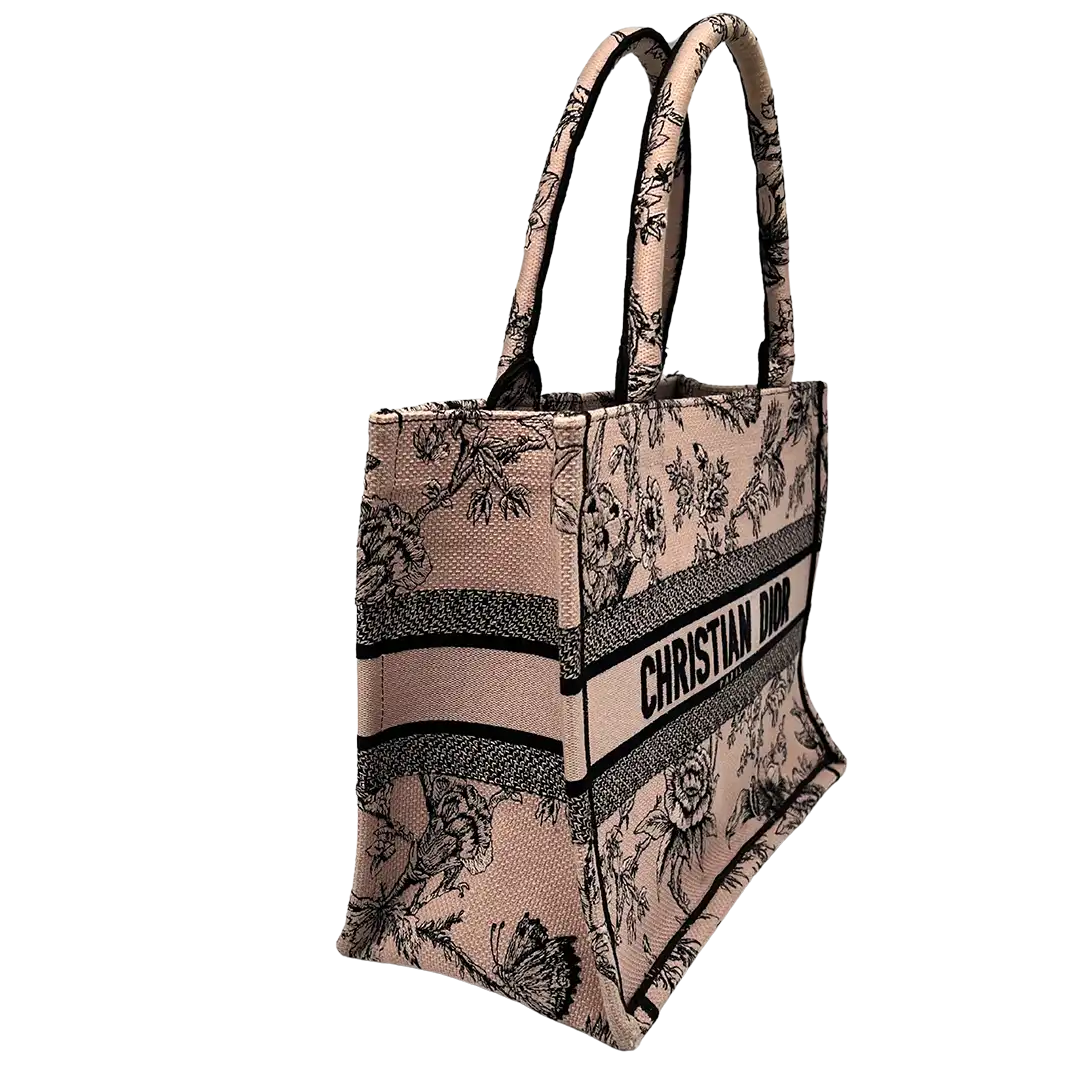 Dior Book Tote mittelgross Jardin Botanique Motiv in Purderrosa raritat sehr gut