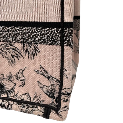Dior Book Tote mittelgross Jardin Botanique-Motiv in Purderrosa rarität / sehr gut Dior