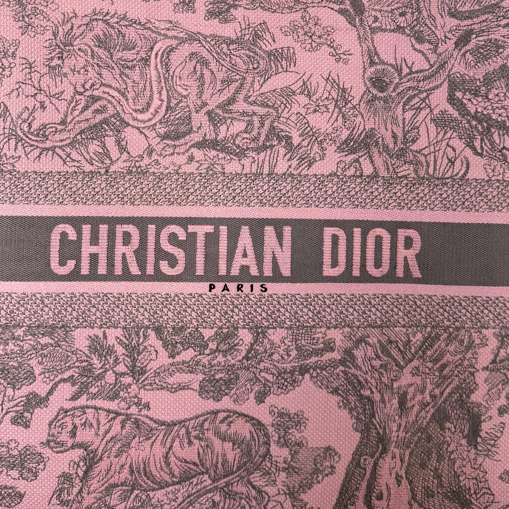 Dior Große Book Tote Toile de Jouy Rosa / neuwertig Dior