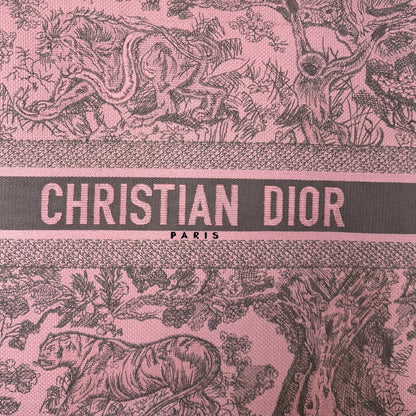 Dior Große Book Tote Toile de Jouy Rosa / neuwertig Dior