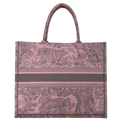 Dior Große Book Tote Toile de Jouy Rosa / neuwertig Dior