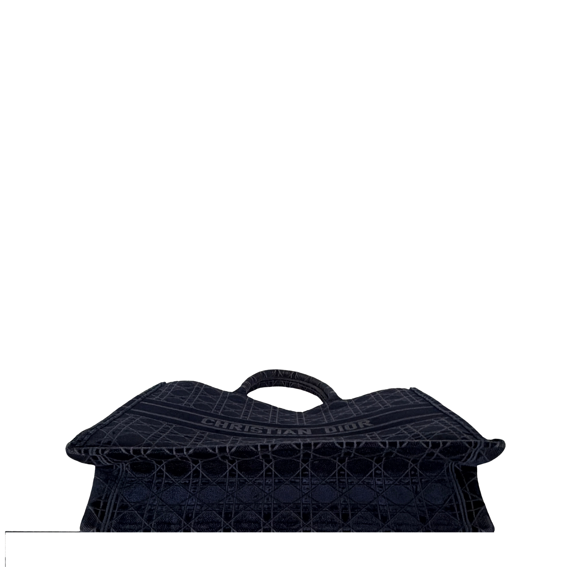 Dior Book Tote Large Velvet blau / neuwertig Dior