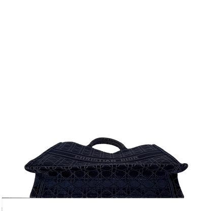 Dior Book Tote Large Velvet blau / neuwertig Dior