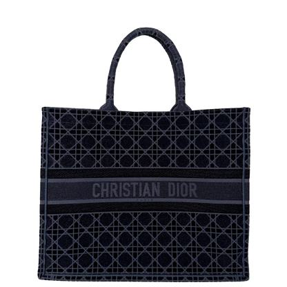 Dior Book Tote Large Velvet blau / neuwertig Dior
