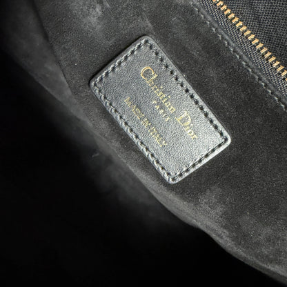 Dior Book Tote Large Macrocannage Kalbsleder Schwarz Gold Dior