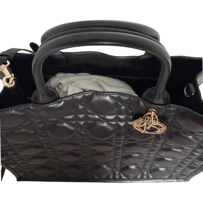 Dior Book Tote Large Macrocannage Kalbsleder Schwarz Gold Dior