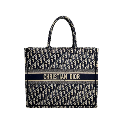Dior Book Tote Oblique Large blau / sehr gut Dior