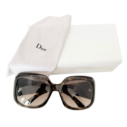 Dior 605JS Sonnenbrille mit Strasssteine Braun / neuwertig Dior