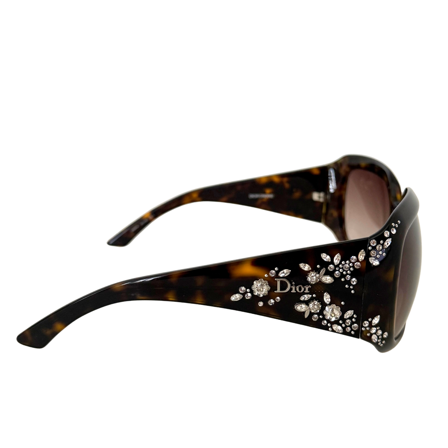 Dior 605JS Sonnenbrille mit Strasssteine Braun / neuwertig Dior