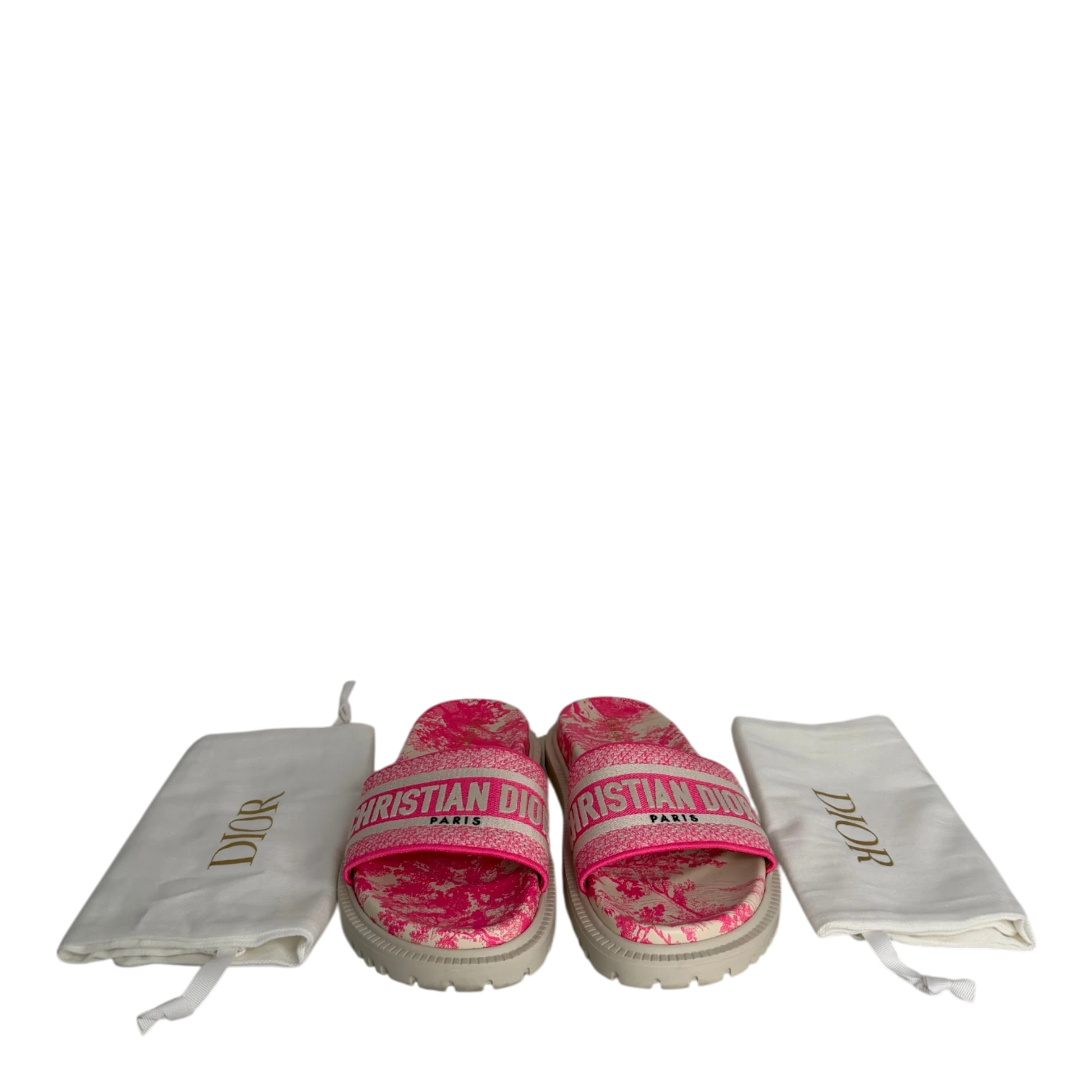 Dior Dway Mule Toile de Jouy Pink Größe 38 Dior