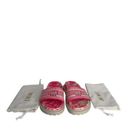 Dior Dway Mule Toile de Jouy Pink Größe 38 Dior