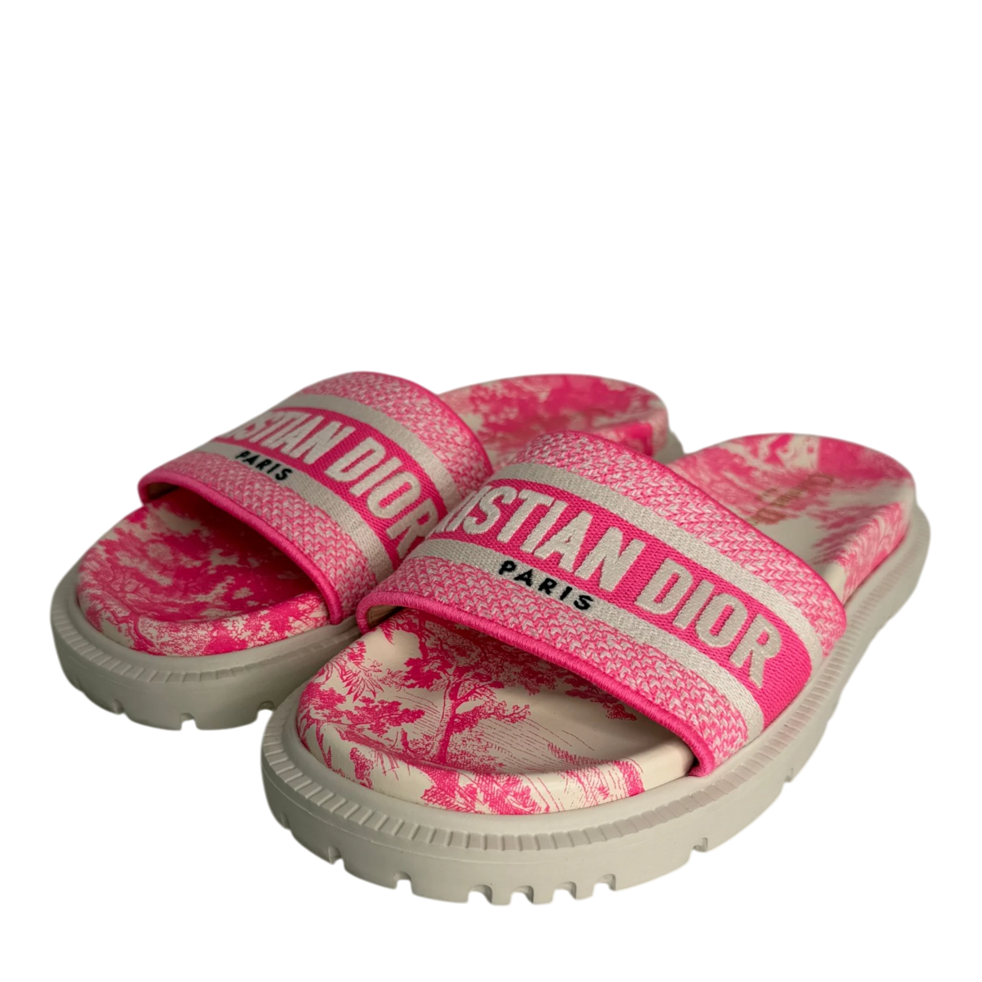 Dior Dway Mule Toile de Jouy Pink Größe 38 Dior