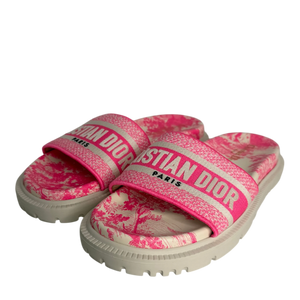 Dior Dway Mule Toile de Jouy Pink Größe 38