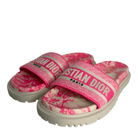 Dior Dway Mule Toile de Jouy Pink Größe 38 Dior