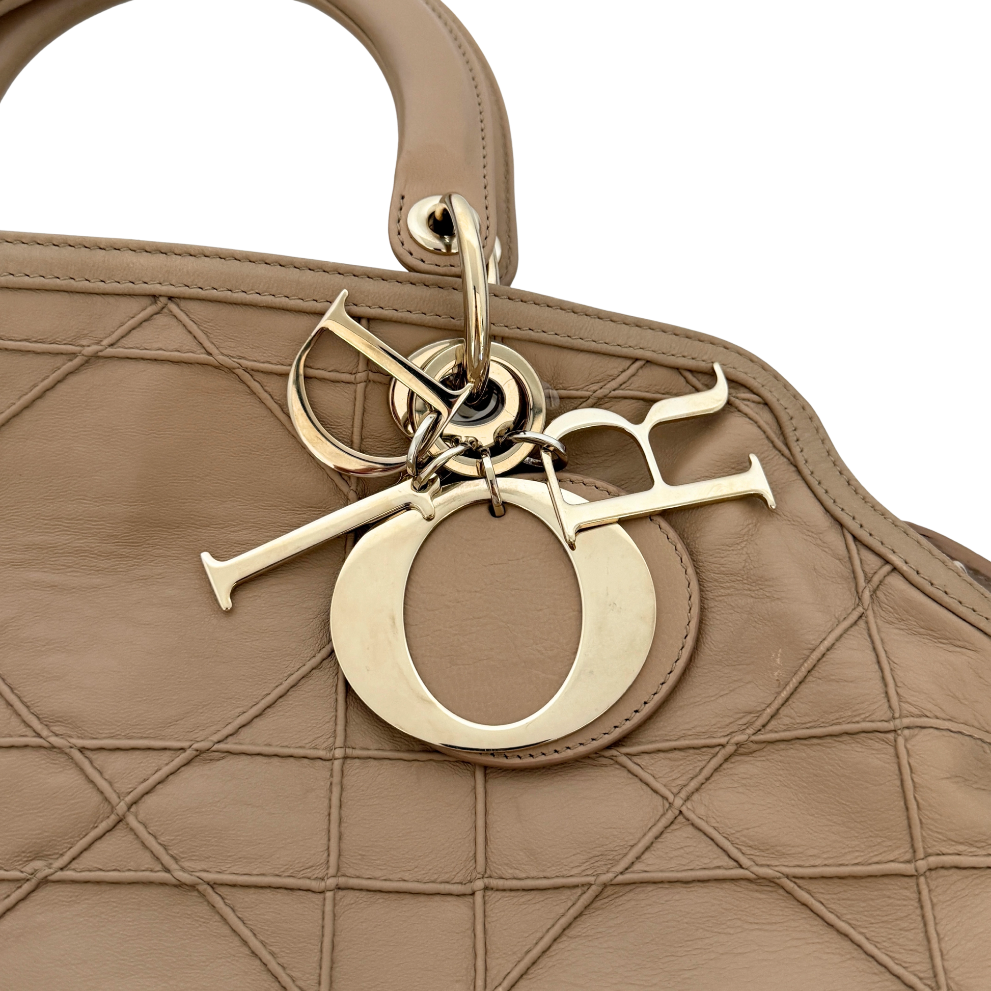 Dior Cannage Granville Tote Bag Beige / akzeptabel Dior