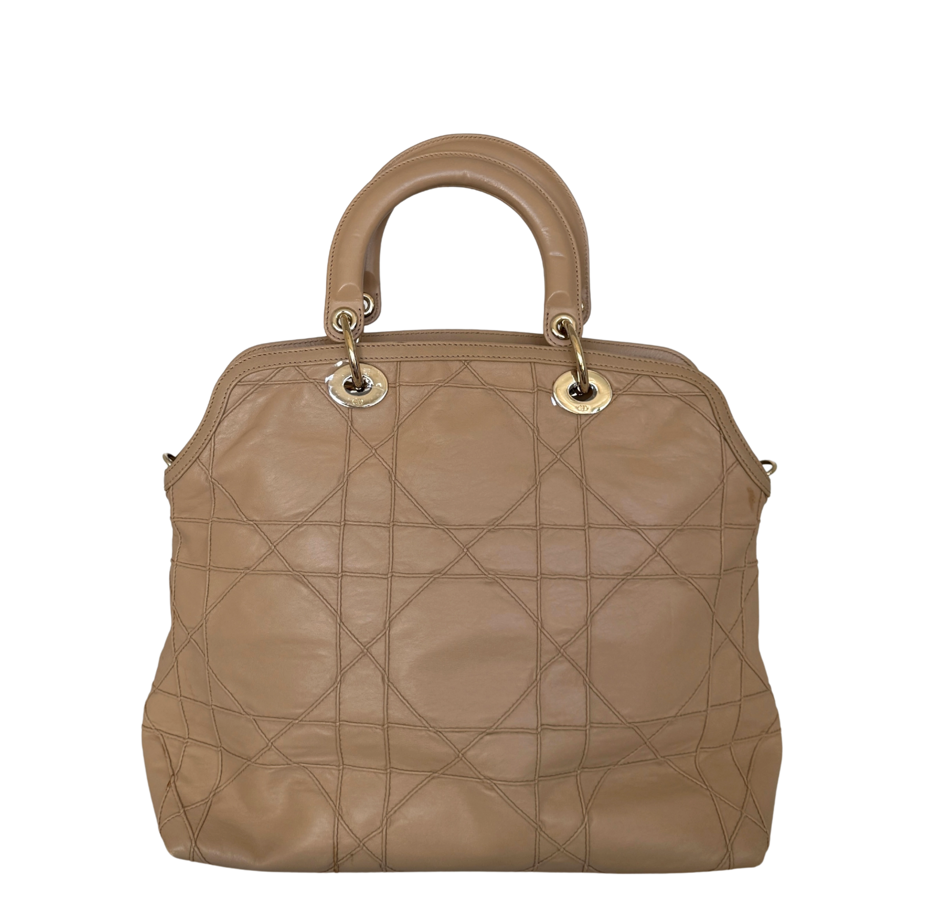 Dior Cannage Granville Tote Bag Beige / akzeptabel Dior