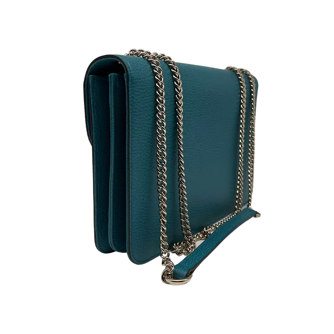 Gucci Interlocking GG Medium Crossbody Tasche blau / türkis / sehr gut Gucci