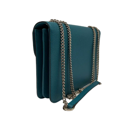 Gucci Interlocking GG Medium Crossbody Tasche blau / türkis / sehr gut Gucci