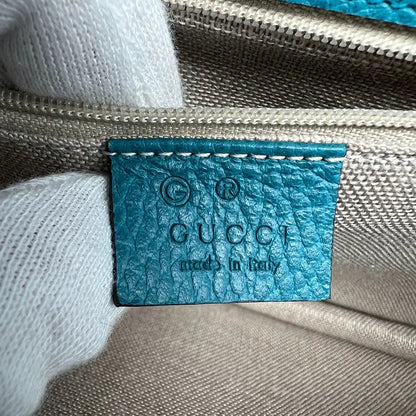 Gucci Interlocking GG Medium Crossbody Tasche blau / türkis / sehr gut Gucci