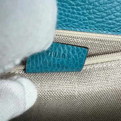 Gucci Interlocking GG Medium Crossbody Tasche blau / türkis / sehr gut Gucci
