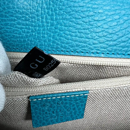 Gucci Interlocking GG Medium Crossbody Tasche blau / türkis / sehr gut Gucci