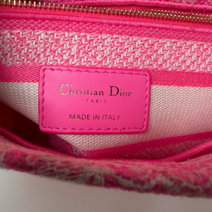 Dior Lady D-Lite Medium Toile de Jouy fluoreszierendes Pink Fullset Dior
