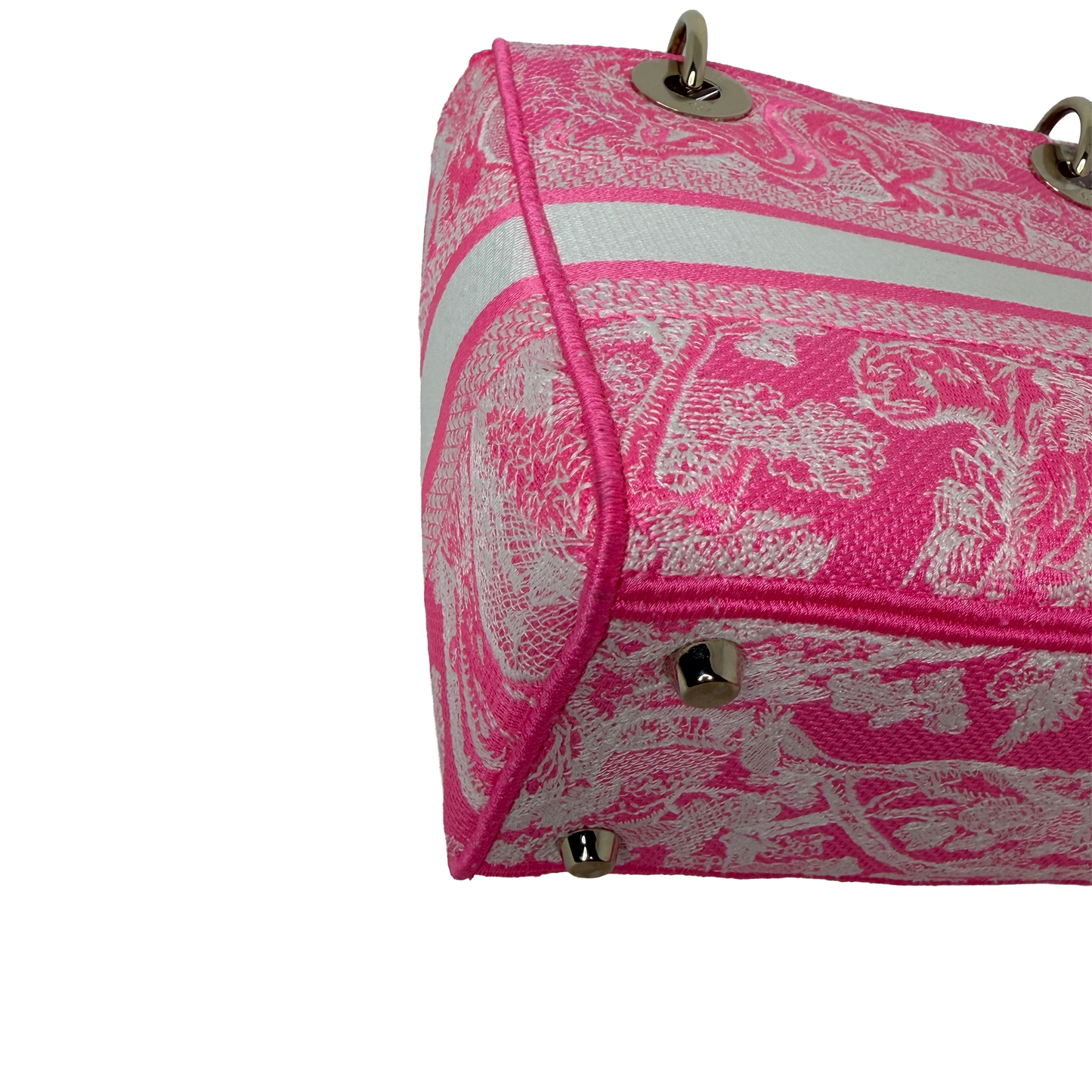 Dior Lady D-Lite Medium Toile de Jouy fluoreszierendes Pink Fullset Dior