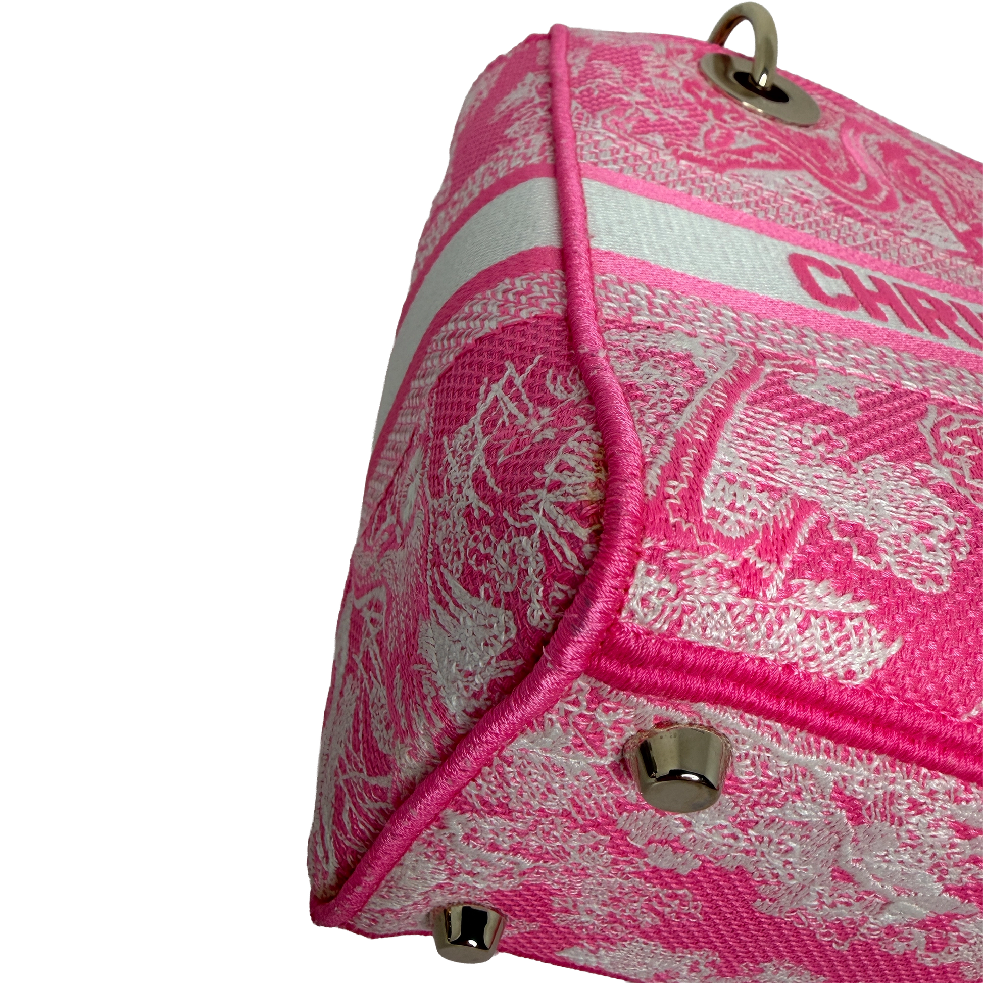 Dior Lady D-Lite Medium Toile de Jouy fluoreszierendes Pink Fullset Dior