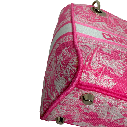 Dior Lady D-Lite Medium Toile de Jouy fluoreszierendes Pink Fullset Dior
