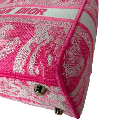 Dior Lady D-Lite Medium Toile de Jouy fluoreszierendes Pink Fullset Dior
