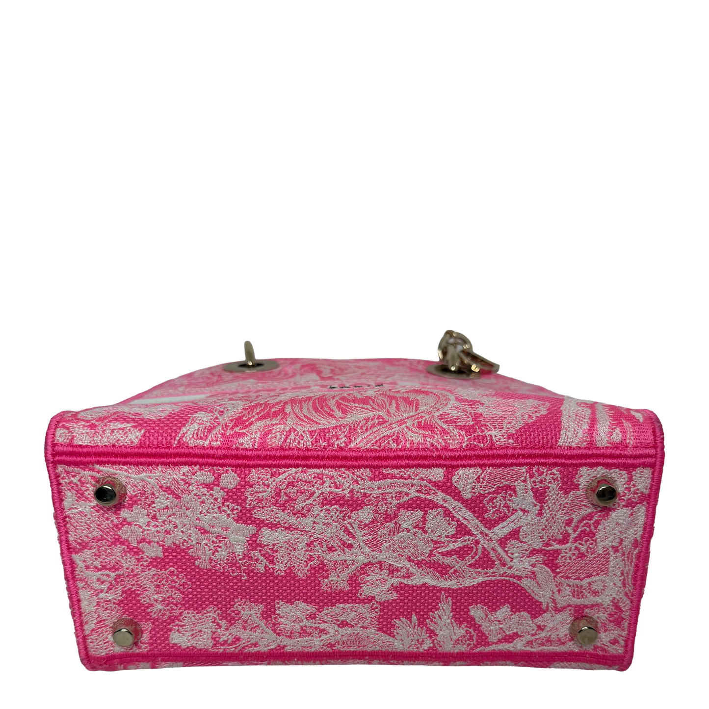 Dior Lady D-Lite Medium Toile de Jouy fluoreszierendes Pink Fullset Dior