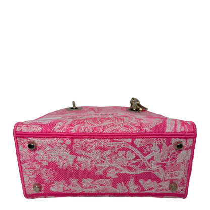 Dior Lady D-Lite Medium Toile de Jouy fluoreszierendes Pink Fullset Dior