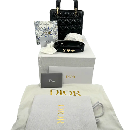 Dior kleine Lady Dior my ABCDior Tasche schwarz Fullset / neuwertig Dior
