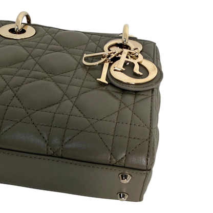 Dior Lady Dior Mini Cannage Lammleder mit Kette Dior