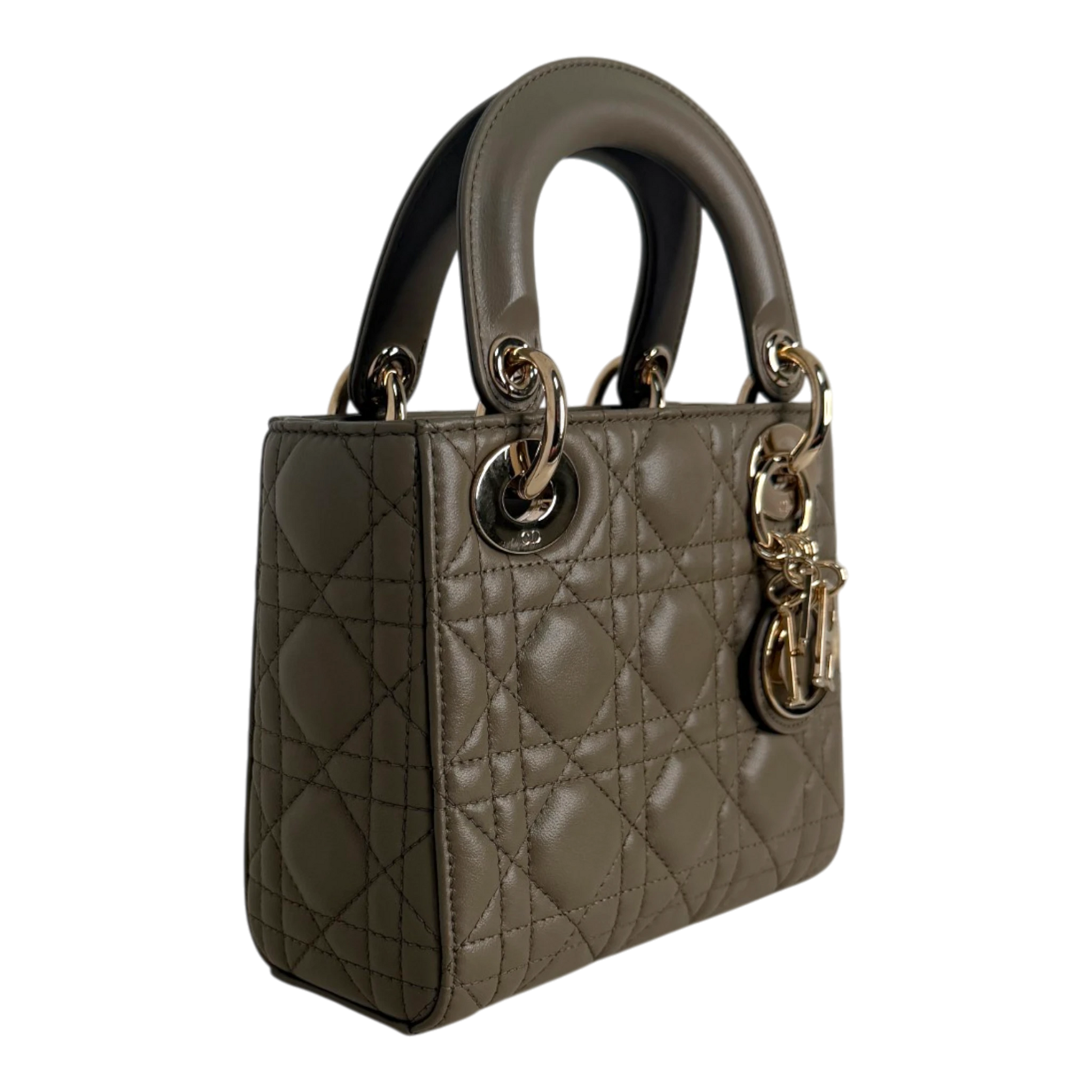 Dior Lady Dior Mini Cannage Lammleder mit Kette Dior