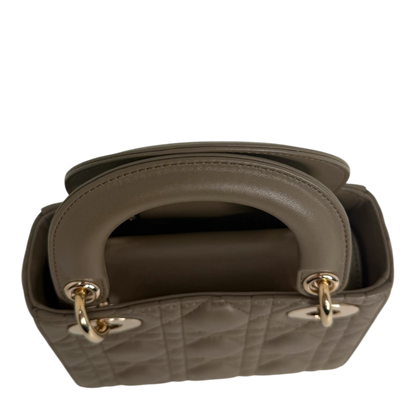 Dior Lady Dior Mini Cannage Lammleder mit Kette Dior
