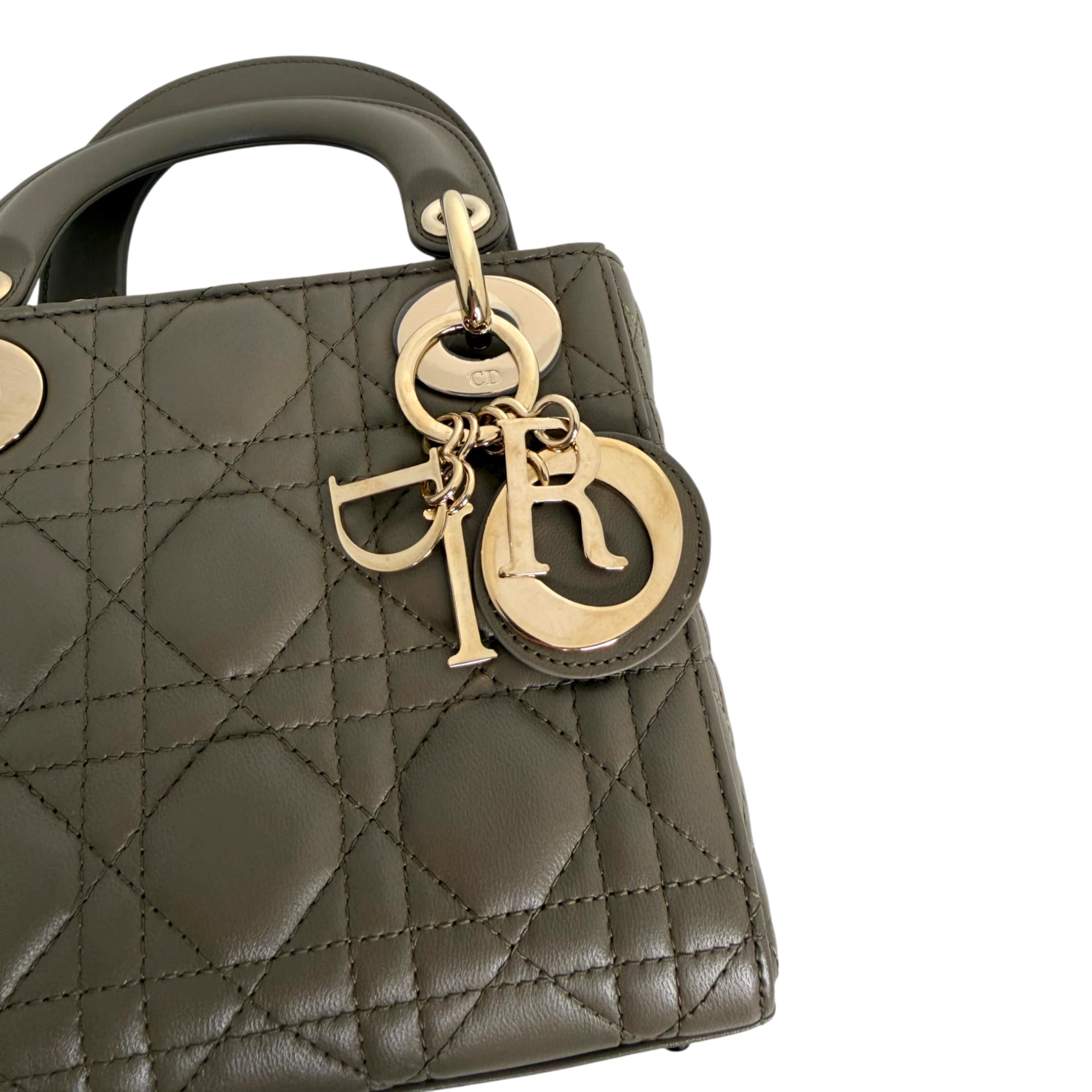 Dior Lady Dior Mini Cannage Lammleder mit Kette Dior