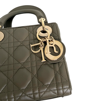 Dior Lady Dior Mini Cannage Lammleder mit Kette Dior