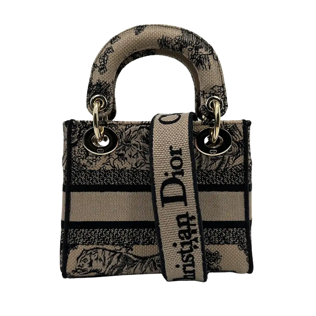 Christian Dior Mini Lady D Lite Tasche beige sehr gut