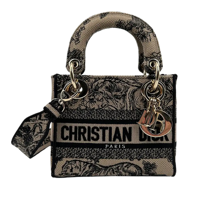 Christian Dior Mini Lady D-Lite Tasche beige / sehr gut Dior