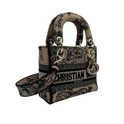Christian Dior Mini Lady D-Lite Tasche beige / sehr gut Dior