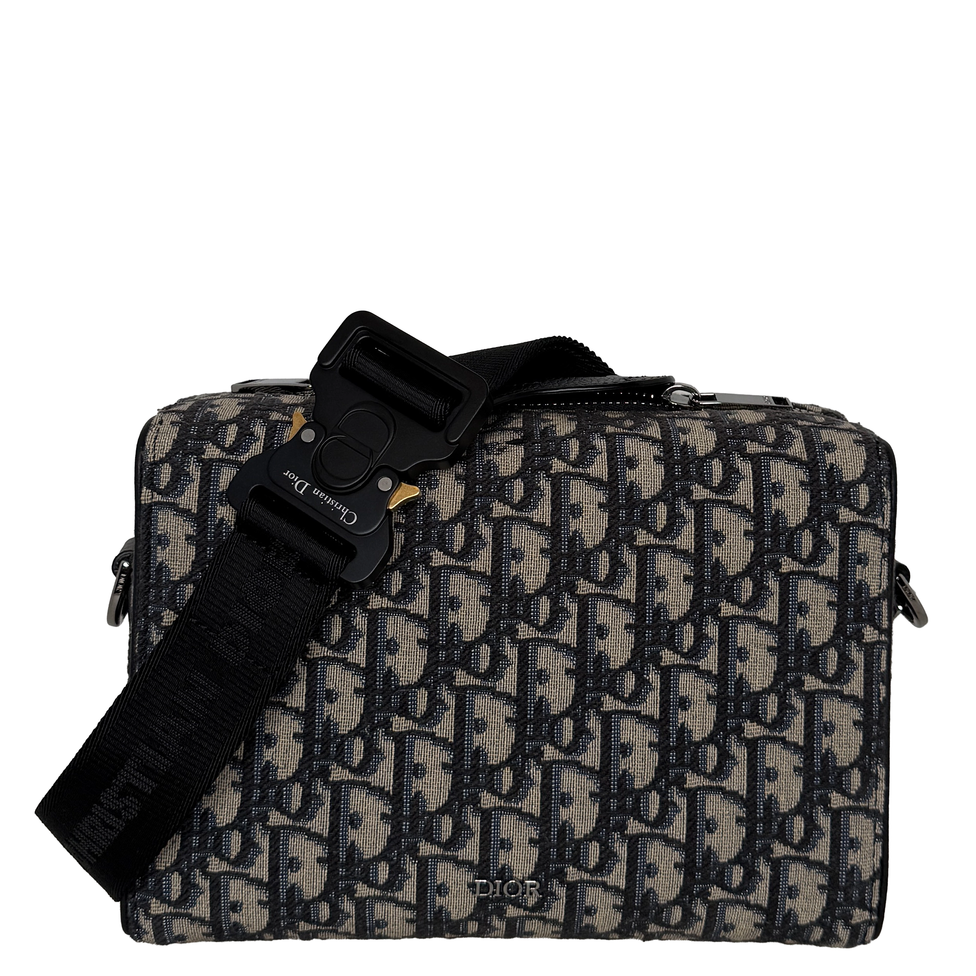 Christian Dior Blue Oblique Canvas Dior Lingot Pouch Fullset / neuwertig Dior