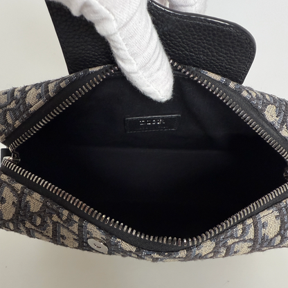 Christian Dior Blue Oblique Canvas Dior Lingot Pouch Fullset / neuwertig Dior