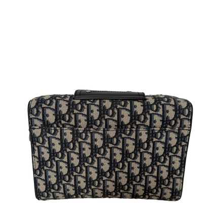 Christian Dior Blue Oblique Canvas Dior Lingot Pouch Fullset / neuwertig Dior