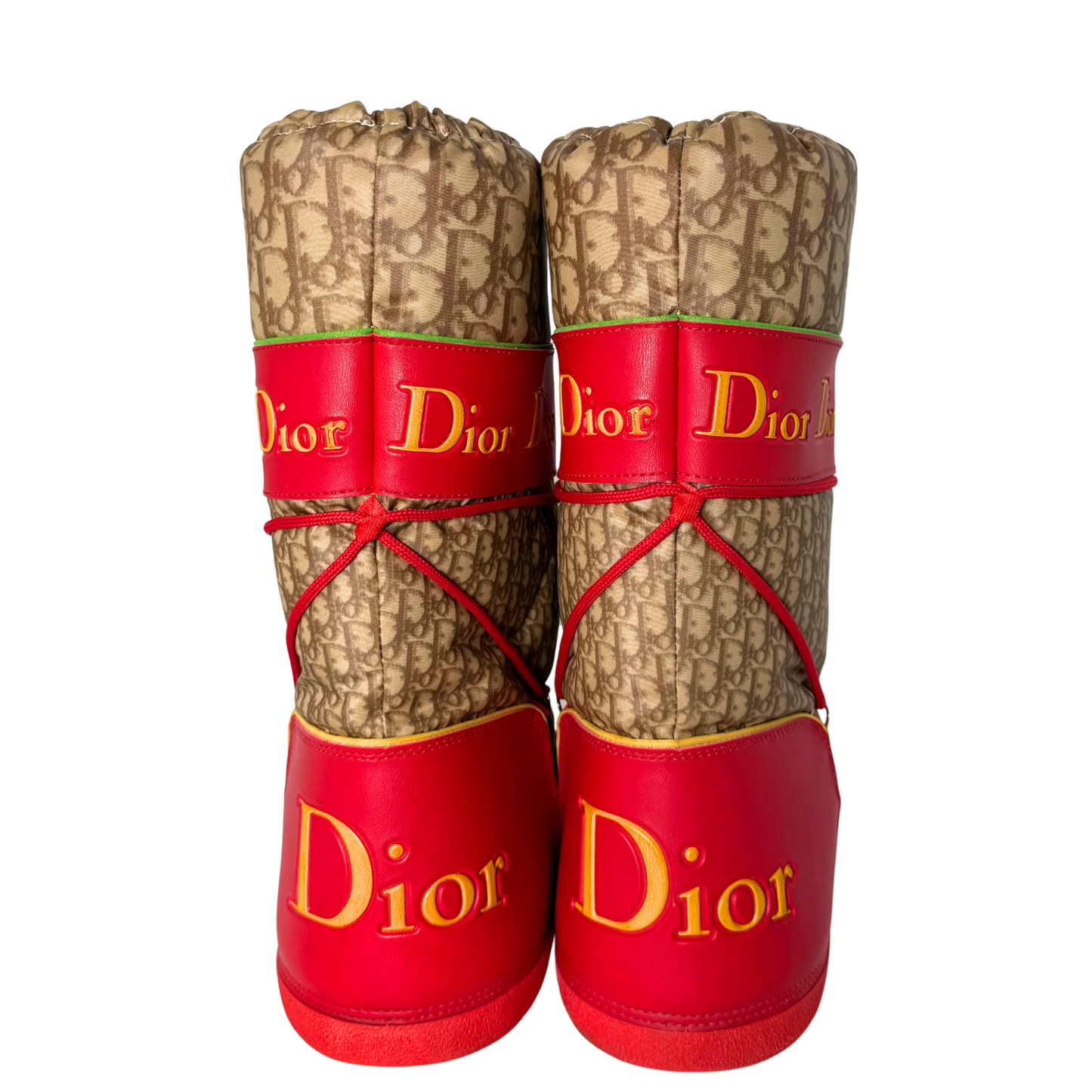 Dior Diorissimo Rasta Moon Boots Größe 35-37 Rot / sehr gut Dior