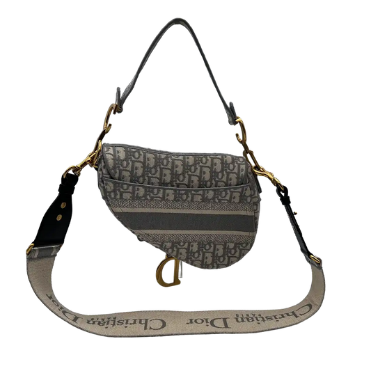 Christian Dior Saddle Bag Oblique Jacquard Medium inkl. Schulterriemen Fullset / sehr gut Dior