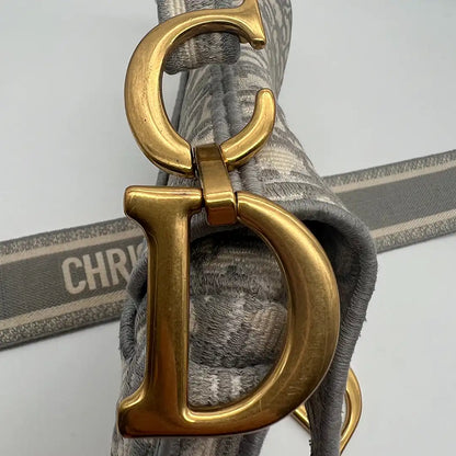 Christian Dior Saddle Bag Oblique Jacquard Medium inkl. Schulterriemen Fullset / sehr gut Dior