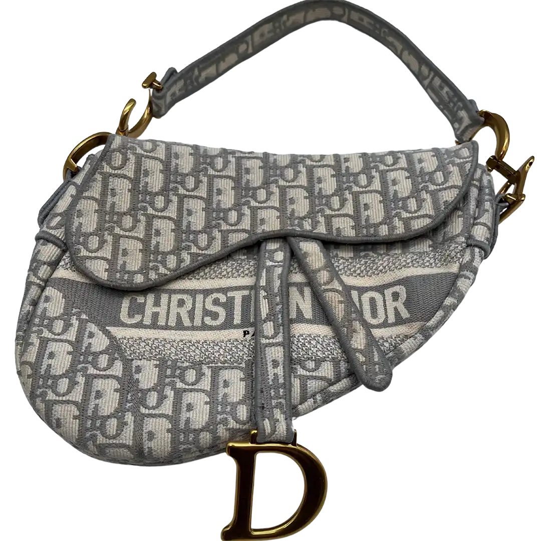 Christian Dior Saddle Bag Oblique Jacquard Medium inkl. Schulterriemen Fullset / sehr gut Echtheitscheck