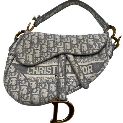 Christian Dior Saddle Bag Oblique Jacquard Medium inkl. Schulterriemen Fullset / sehr gut Dior