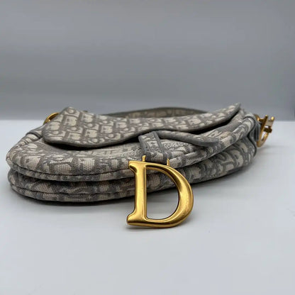 Christian Dior Saddle Bag Oblique Jacquard Medium inkl. Schulterriemen Fullset / sehr gut Dior